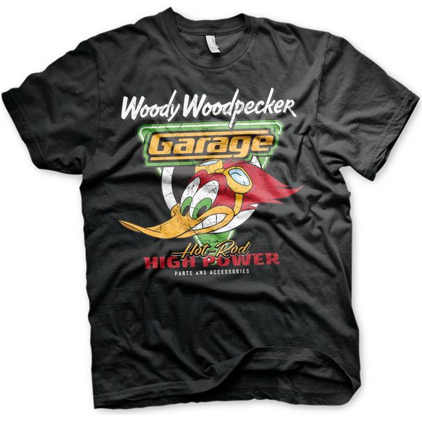 Maglietta Woody Woodpecker Garage - Grande - Nero-image
