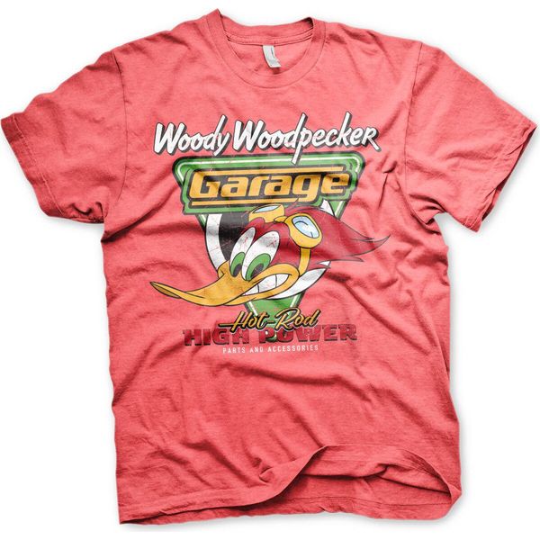 Maglietta Woody Woodpecker Garage - X-Large - Red-Heather-image