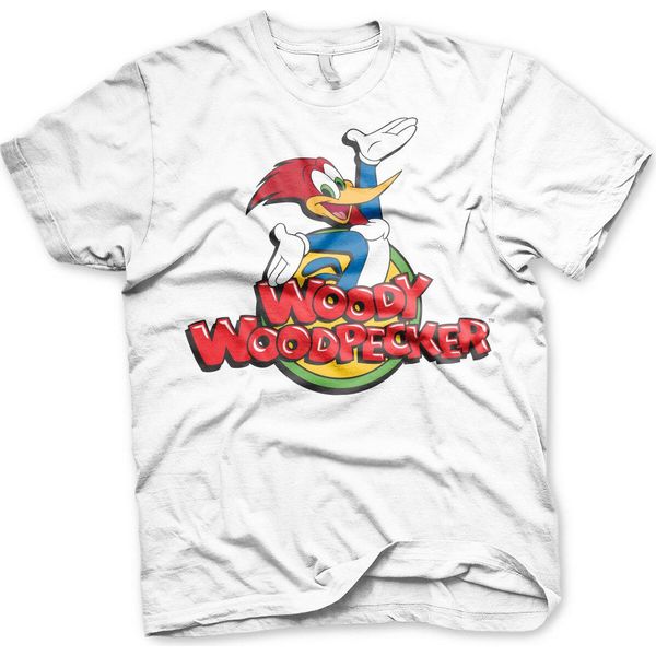 Maglietta Woody Woodpecker Classic Logo - Grande - Bianco-image