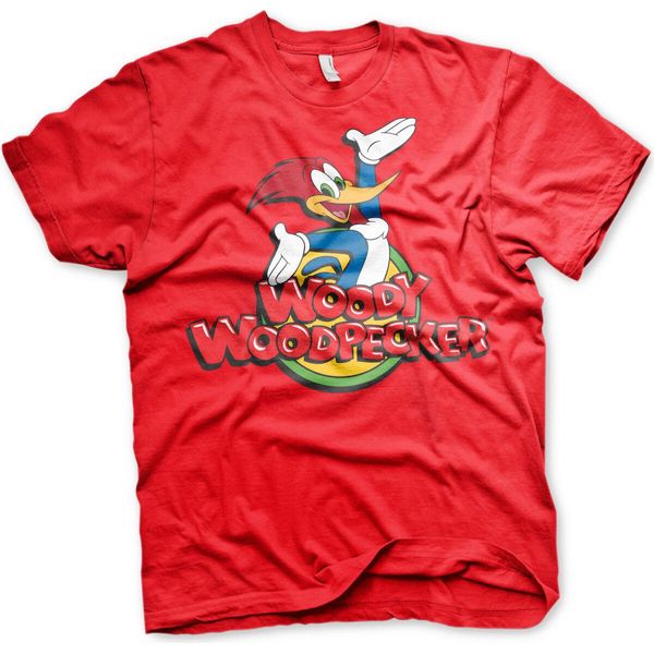 Maglietta Woody Woodpecker Classic Logo - Xx-Large - Rosso-image
