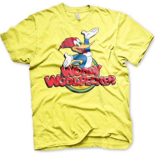 Maglietta Woody Woodpecker Classic Logo - Xx-Large - Giallo-image