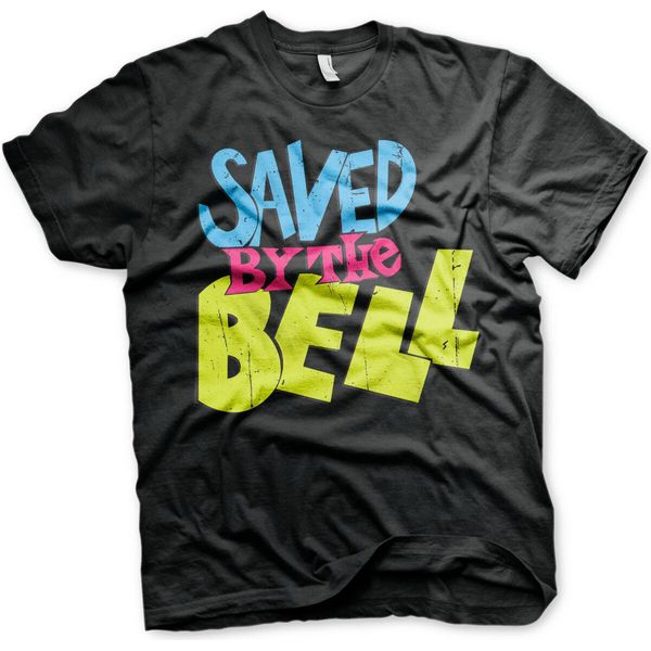 Maglietta Saved By The Bell Con Logo Invecchiato - Grande - Nero-image