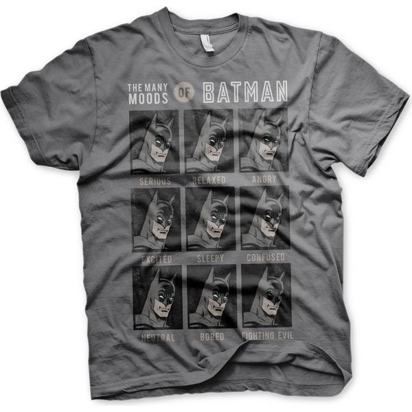 Maglietta The Many Moods Of Batman - Piccola - Grigio Scuro-image