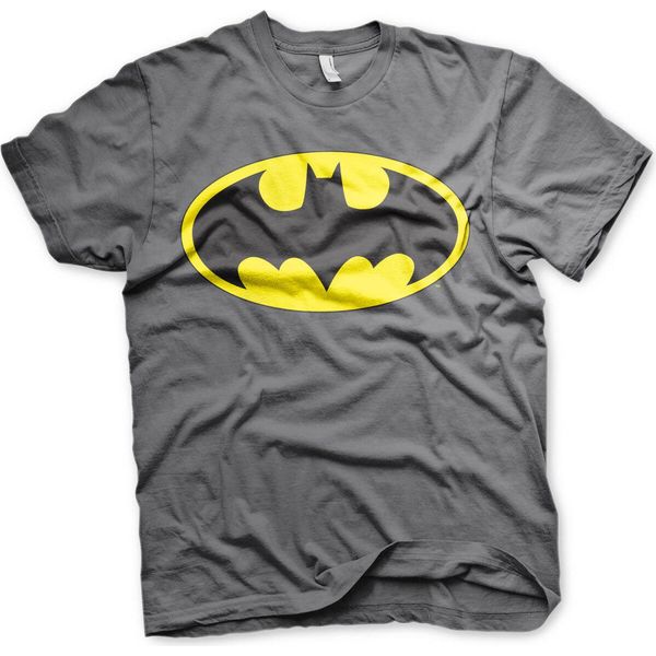 Maglietta Batman Signal Logo - Media - Grigio Scuro-image