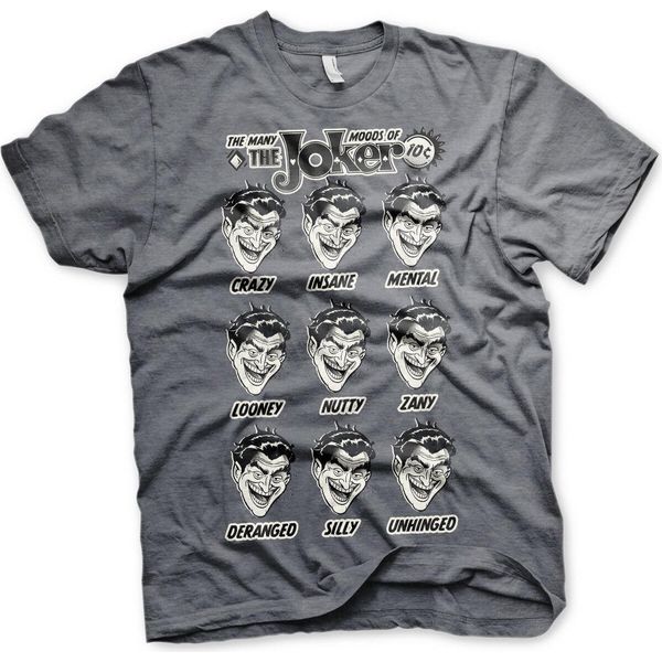 Maglietta The Many Moods Of The Joker - Small - Dark-Heather-image