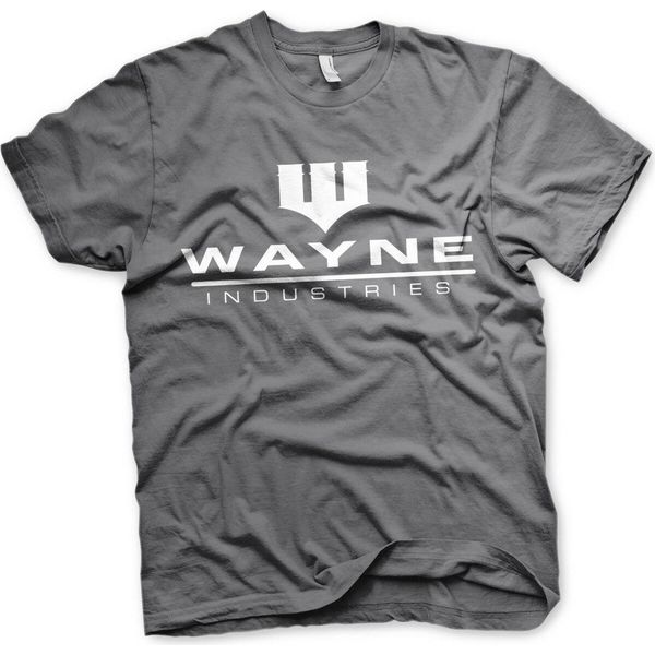 Batman - Maglietta Con Logo Delle Industrie Wayne - X-Large - Grigio Scuro-image