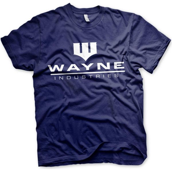 Batman - Maglietta Con Il Logo Delle Industrie Wayne - Piccolo - Navy-image