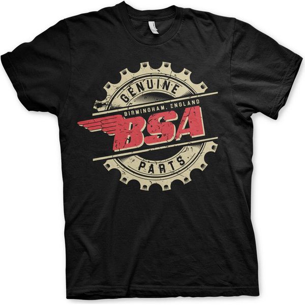 Maglietta B.S.A. Genuine Parts - Media - Nero-image