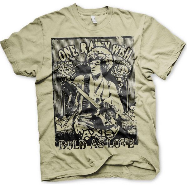 Jimi Hendrix - Maglietta Bold As Love - Media - Khaki-image