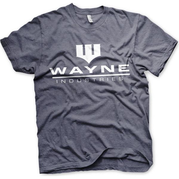 Batman - Maglietta Con Il Logo Delle Industrie Wayne - Piccola - Navy-Heather-image