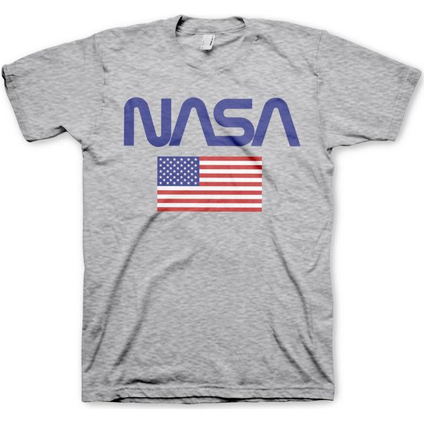 Nasa - Maglietta "Old Glory"" - Xx-Large - Grigio-Erba"-image