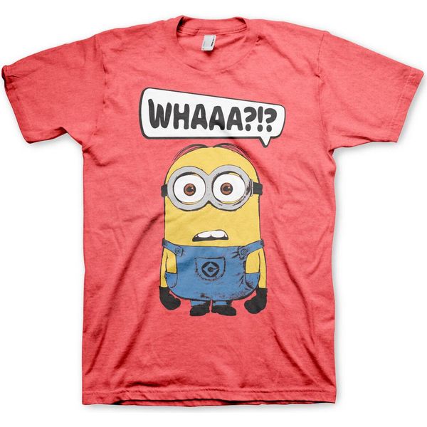 Minions - Whaaa?!? Maglietta - Grande - Rosso-Erba-image