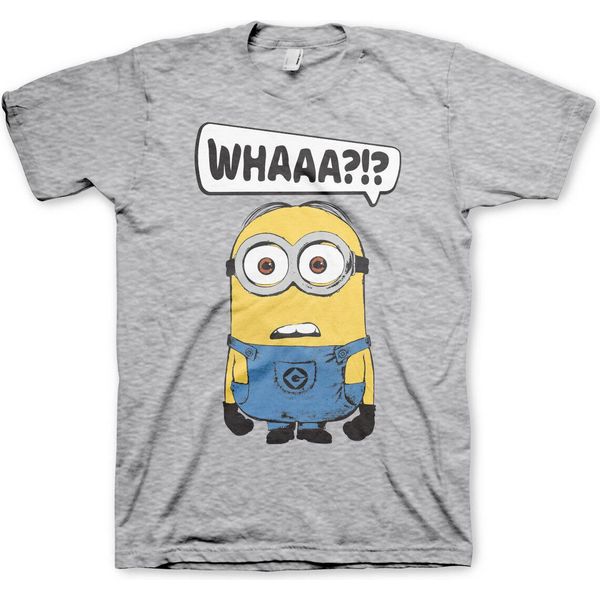 Minions - Whaaa?!? Maglietta - Media - Grigio-Erba-image