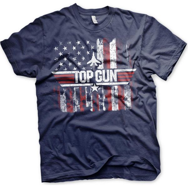 Top Gun - Maglietta America - Xx-Large - Navy-image