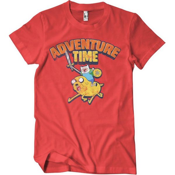 Maglietta Adventure Time Lavata - X-Large - Rosso-image