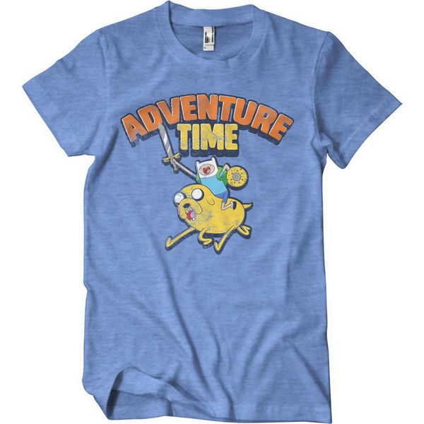 Maglietta Adventure Time Lavata - Medium - Blueheather-image