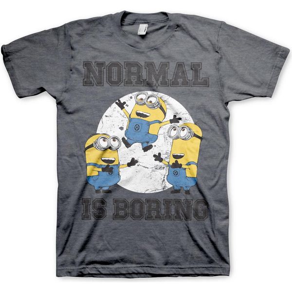 Minions - Maglietta "Normal Life Is Boring"" - Small - Dark-Heather"-image