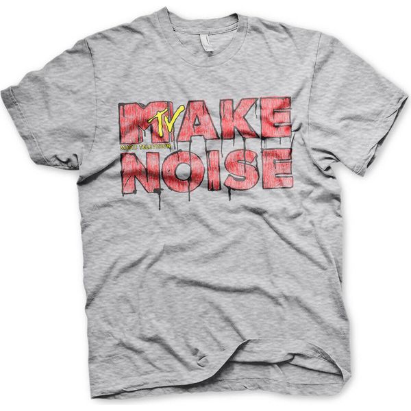 Make Noise - Maglietta Mtv - X-Large - Grigio-Erba-image