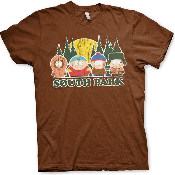 Maglietta South Park Con Segni Di Usura - Grande - Marrone-image