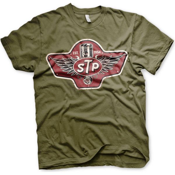 Maglietta Stp Con Stemma Del Pistone - Medium - Olive-image