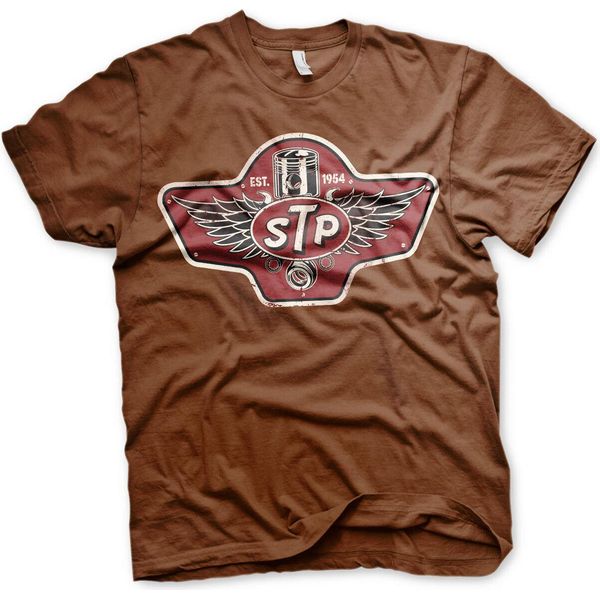 Maglietta Stp Con Stemma Del Pistone - Grande - Marrone-image