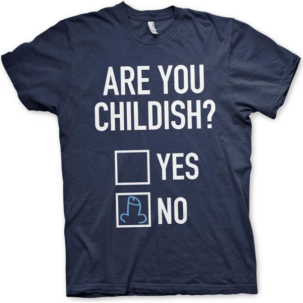 Maglietta Are You Childish - Media - Navy-image
