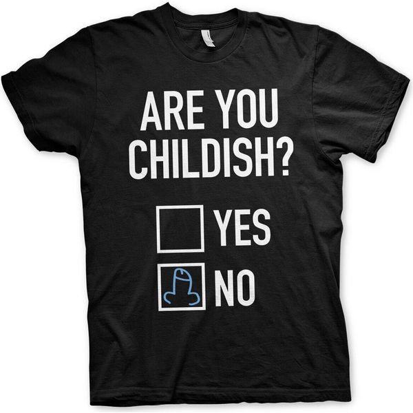 Maglietta Are You Childish - Media - Nero-image