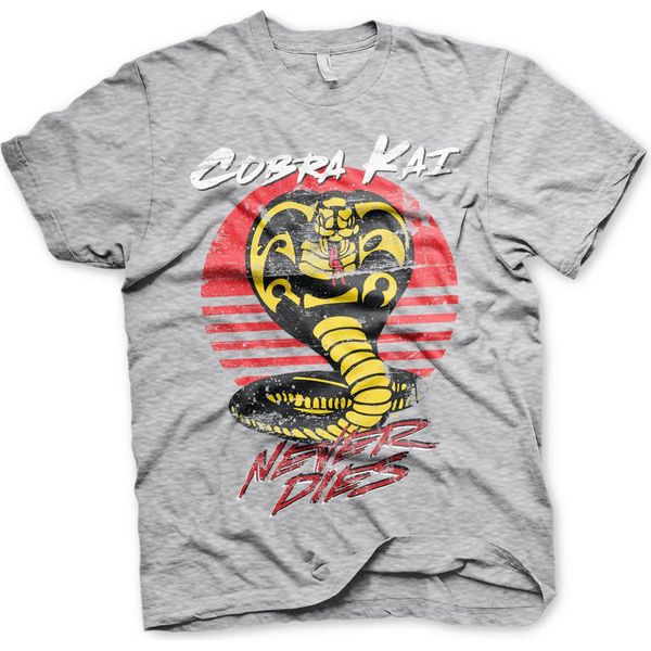Maglietta Cobra Kai Never Dies - Xx-Large - Heathergrey-image