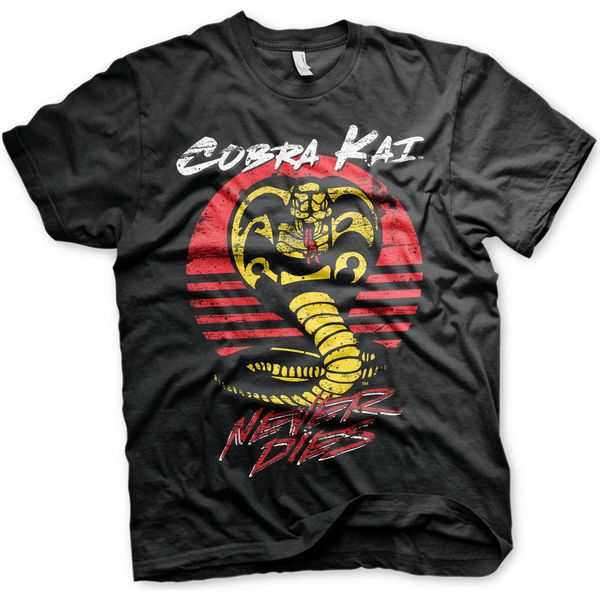Maglietta Cobra Kai - Cobra Kai Non Muore Mai (Nero) Xl-image