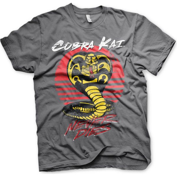 Maglietta Cobra Kai Never Dies - Xx-Large - Grigio Scuro-image