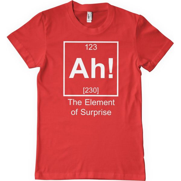 Ah! Maglietta "The Element Of Surprise"" - Grande - Rosso"-image
