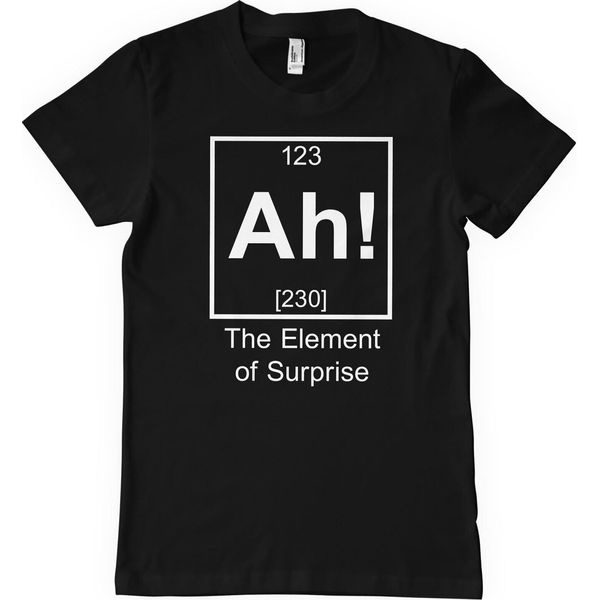 Maglietta Ah! The Element Of Surprise - Media - Nero-image