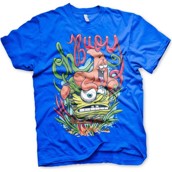 Maglietta Spongebob Oh Boy - Piccola - Blu-image