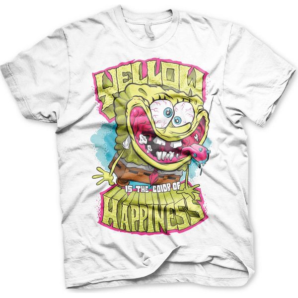 Maglietta Yellow Is The Color Of Happiness - Xx-Large - Bianco-image