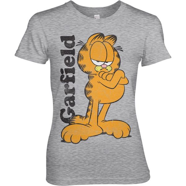 Maglietta Garfield Girly - Xx-Large - Heathergrey-image