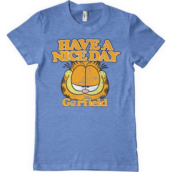 Garfield - Maglietta Have A Nice Day - Small - Blueheather-image