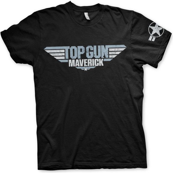 Maglietta Top Gun Maverick Distressed Logo - X-Large - Nero-image