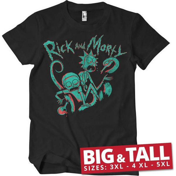 Maglietta Rick And Morty Duotone Big & Tall - 4XL - Nero-image