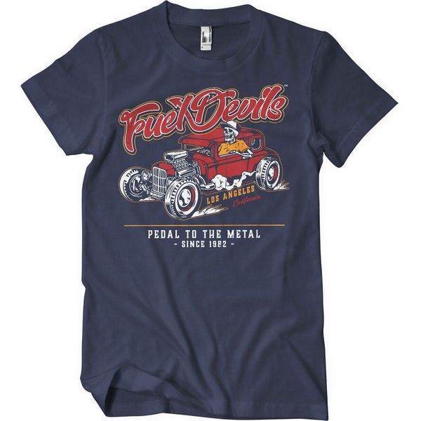 Fuel Devils - Maglietta Pedal To The Metal - Small - Navy-image