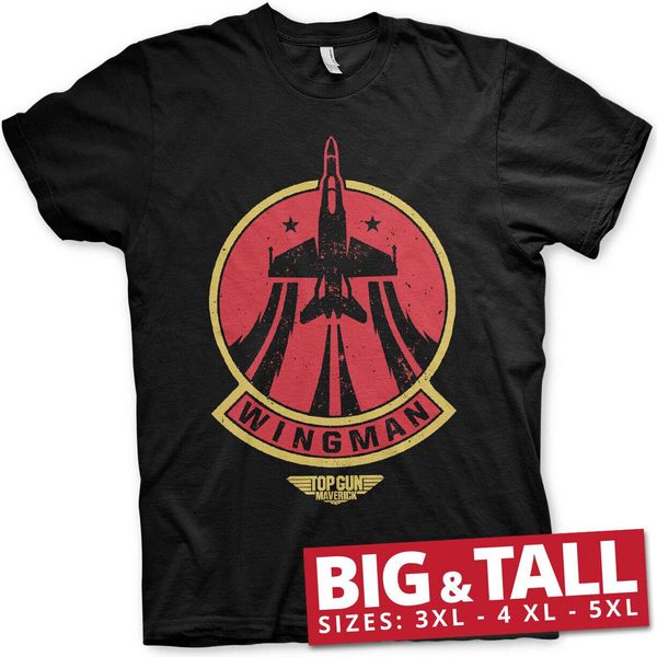 Maglietta Top Gun Maverick Wingman Big & Tall - 5XL - Nero-image