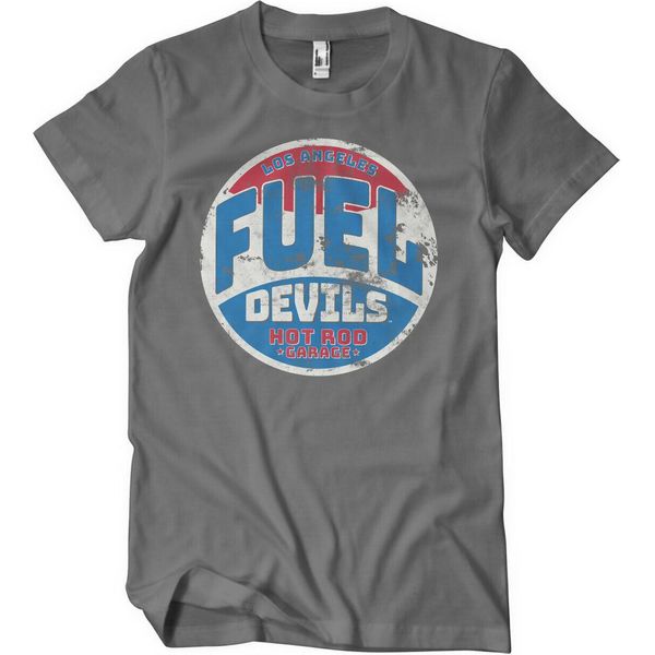 Maglietta Fuel Devils Hot Rod Garage Patch - Small - Grigio Scuro-image