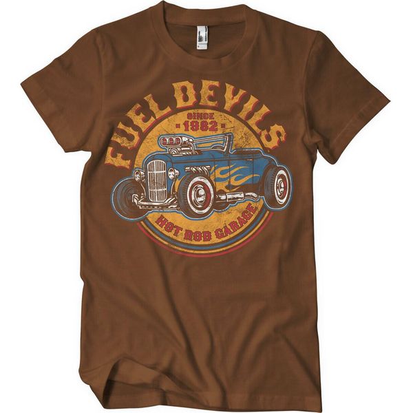 Maglietta Fuel Devils Flame Rod - Grande - Marrone-image