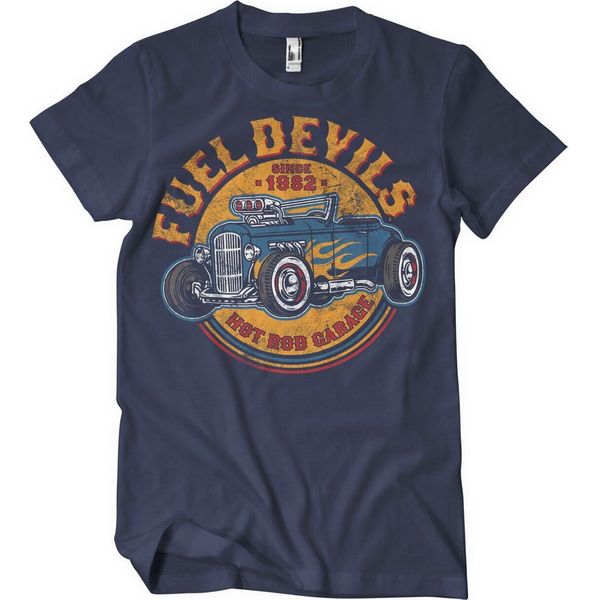Maglietta Fuel Devils Flame Rod - Medium - Navy-image