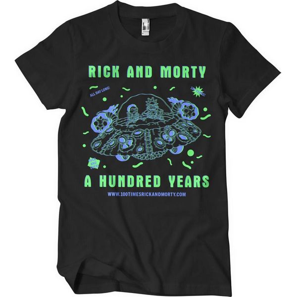 Rick And Morty - Maglietta Dei Cento Anni - Piccola - Nero-image