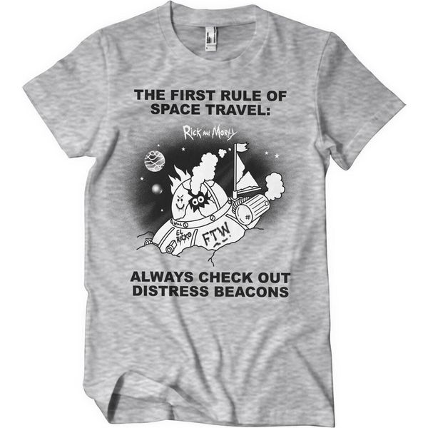 Rick And Morty - Maglietta Distressed Beacons - X-Large - Heathergrey-image