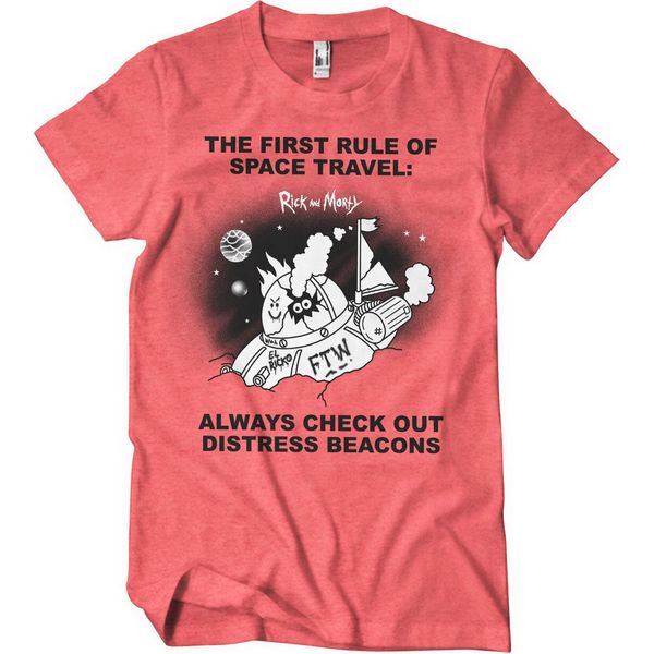 Rick And Morty - Maglietta Distressed Beacons - Piccola - Redheather-image
