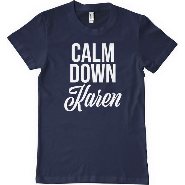 Maglietta Calm Down Karen - Grande - Navy-image