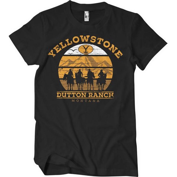 Maglietta Yellowstone Cowboys - Media - Nero-image