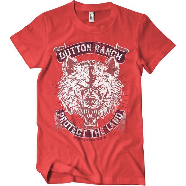 Dutton Ranch - Maglietta "Protect The Land"" - Piccolo - Rosso"-image