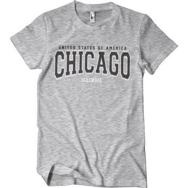 Maglietta Chicago - Illinois - Small - Heathergrey-image